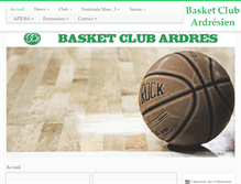 Tablet Screenshot of basketclubardres.com